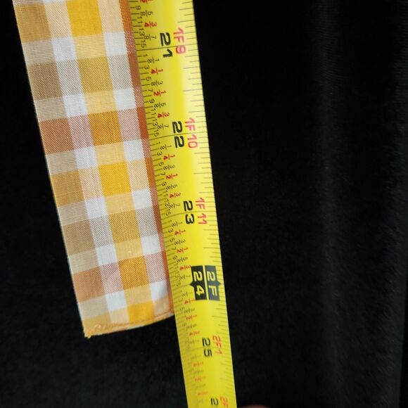 OOAK Half Apron Vintage Kitchen Brown Plaid with Contrasting Chevron Border VTG - Picture 7 of 9